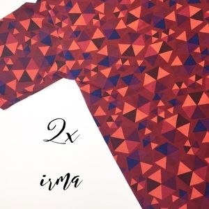 NWT LuLaRoe red multi print Irma